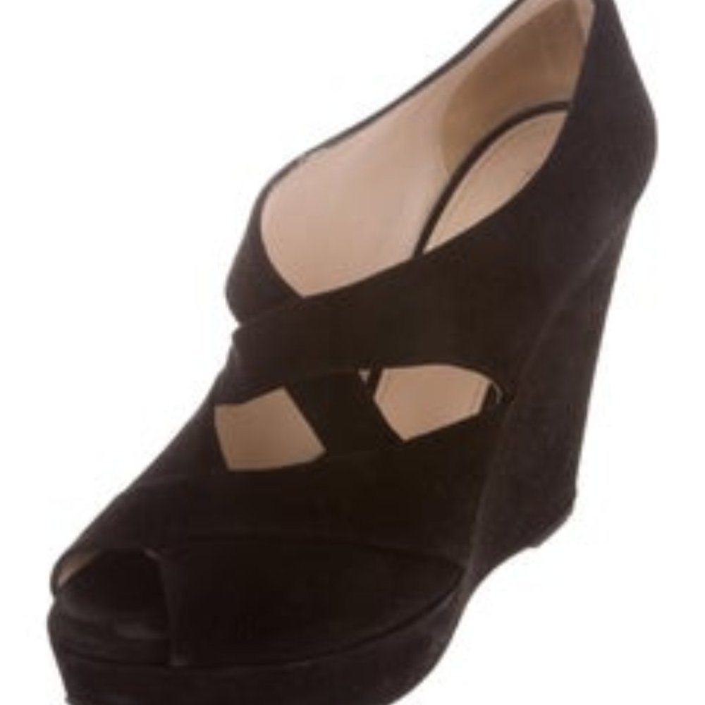 Prada Peep-toe Wedge Pumps size 9